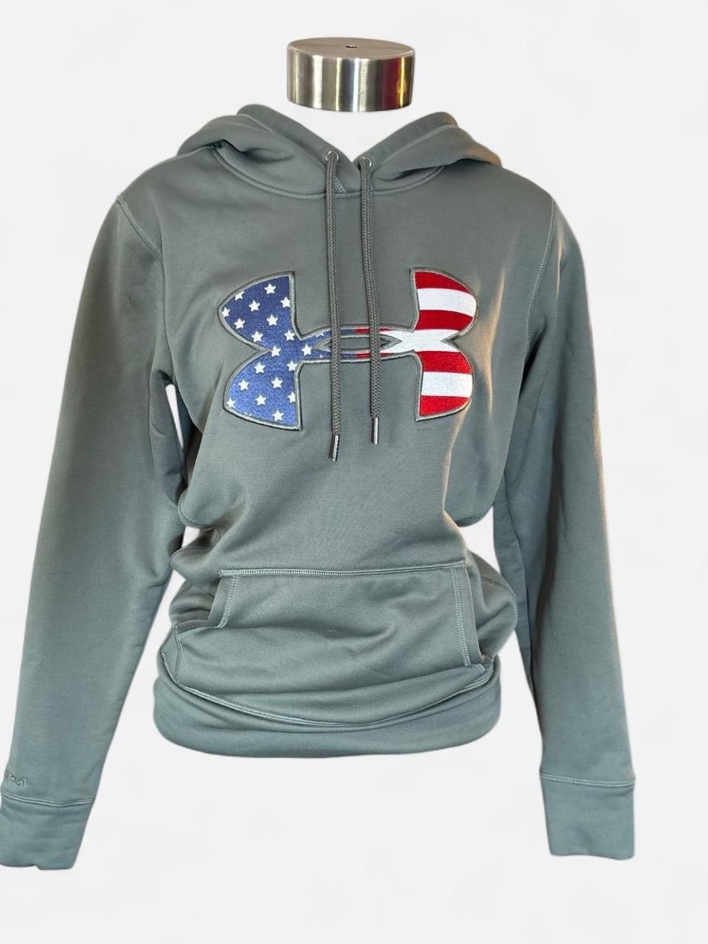 Under Armour Green Freedom Hoodie American Flag Sweatshirt Size XS